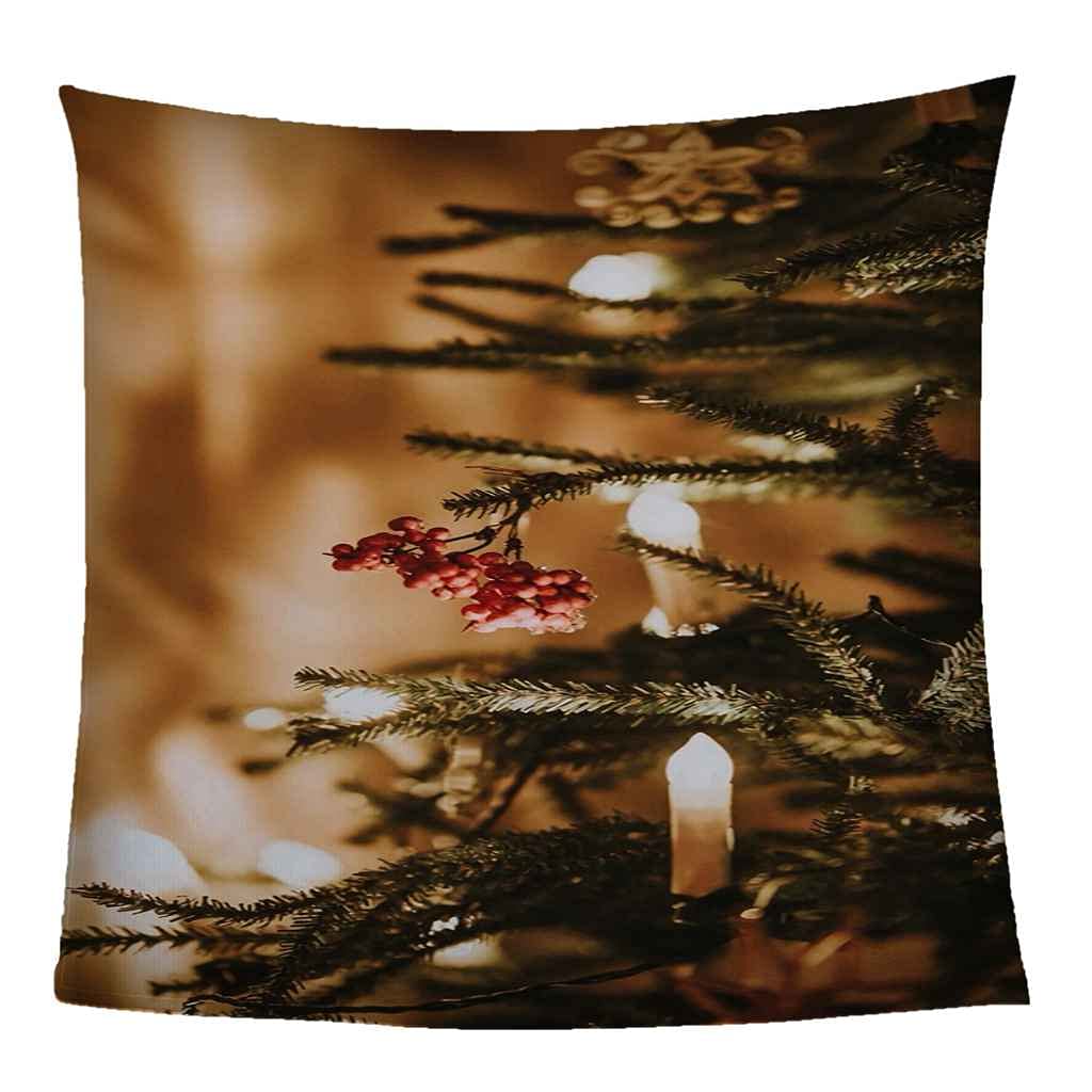 Couverture microfibre douce bougie de Noël motif 3D flanelle toutes saisons