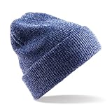 Beechfield Heritage Ladies/Womens Premium Plain Winter Beanie (One Size) (Heather Royal)