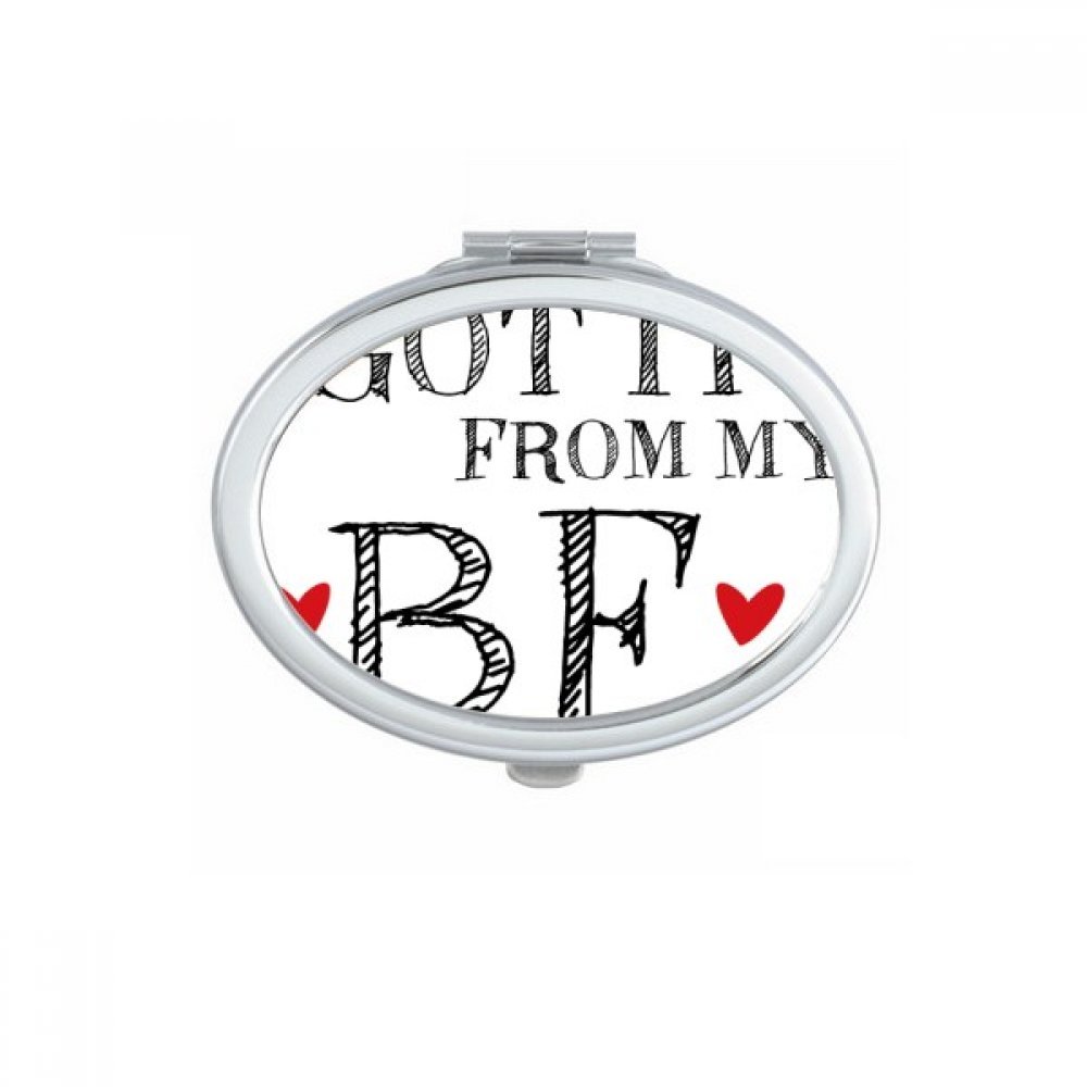 Miroir de maquillage ovale finition soignée style raffiné pour GF
