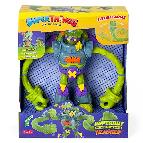 SUPERTHINGS Rivals of Kaboom- Superthings SuperBot Trasher, Colore Verde, PSTSP116IN60