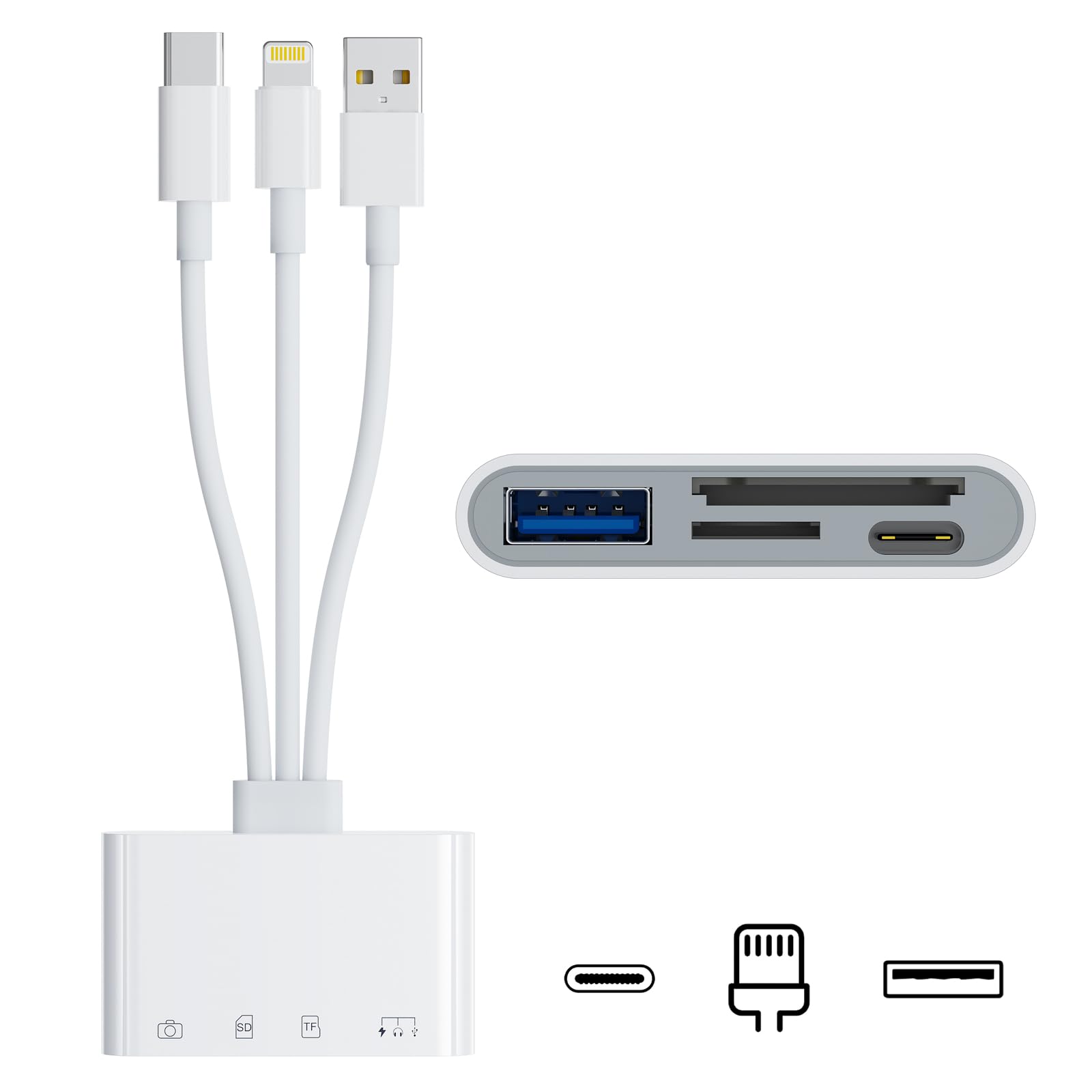 Amazon.co.jp: 【2026新モデル】4in1 SDカードリーダー SD/TF(MicroSD