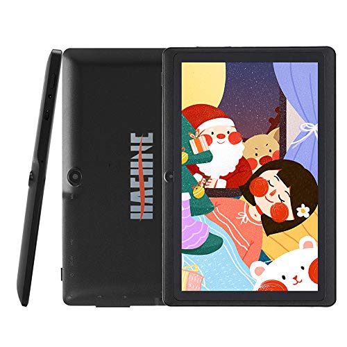 Haehne 7 inch Tablet, Android 9.0 Pie, Quad Core Processor, 1GB RAM 16GB Storage, IPS HD Display, Dual Camera, WiFi Only, Bluetooth, Black