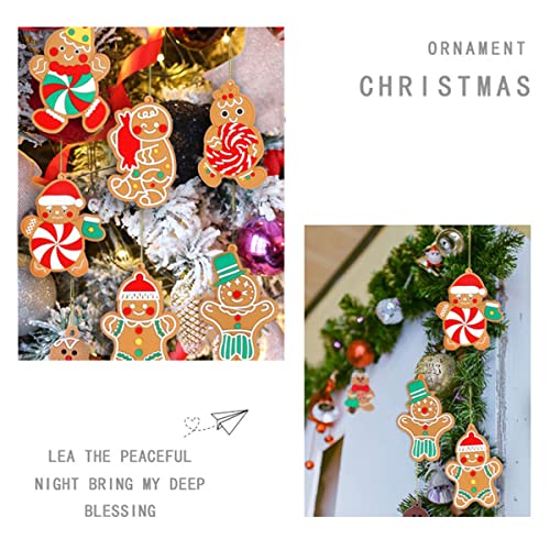 Jacnkb US-GR-203-HANG-GINGERBREAD_12PCS 12Pcs Gingerbread Man Ornaments For Christmas Tree Assorted Plastic Candy Gingerbread Figurines Ornaments thumb #3