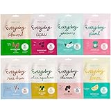 FACETORY K Beauty Face Mask Skin Care - EVERYDAY 8 COLLECTION Sheet Mask Set (16 pc) | Natural Premium Korean Face Mask For All Skin Types - No Sulfates No Parabens