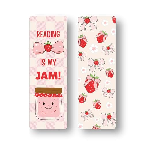 Reading is My Jam Bookmark – Cute Book Lover Gift for Readers & Students – Fun Literary Accessory