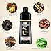 GRYFOX Black Hair Dye Shampoo for Gray Coverage, 3 in 1 Semi-Permanent Hair Color Shampoo for Women and Men with Natural Herbal Ingredients