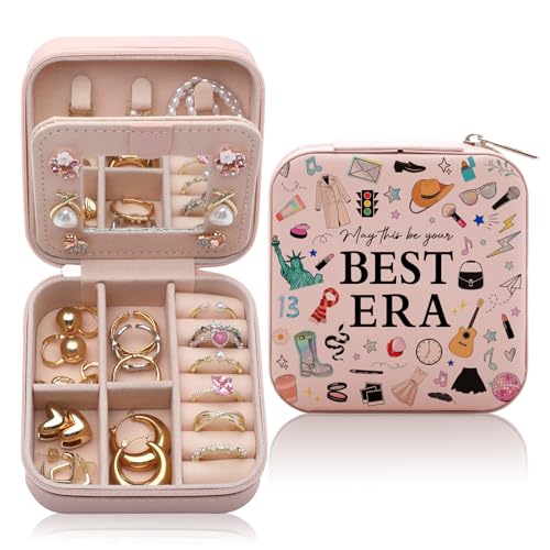 CEASQVAA Best Jewelry Box Gift Inspired Small Jewelry Case for Music Lovers Fans Women Singer Merch Portable Jewelry Case In My Best Jewelry Organizer Holder Storage Boxes