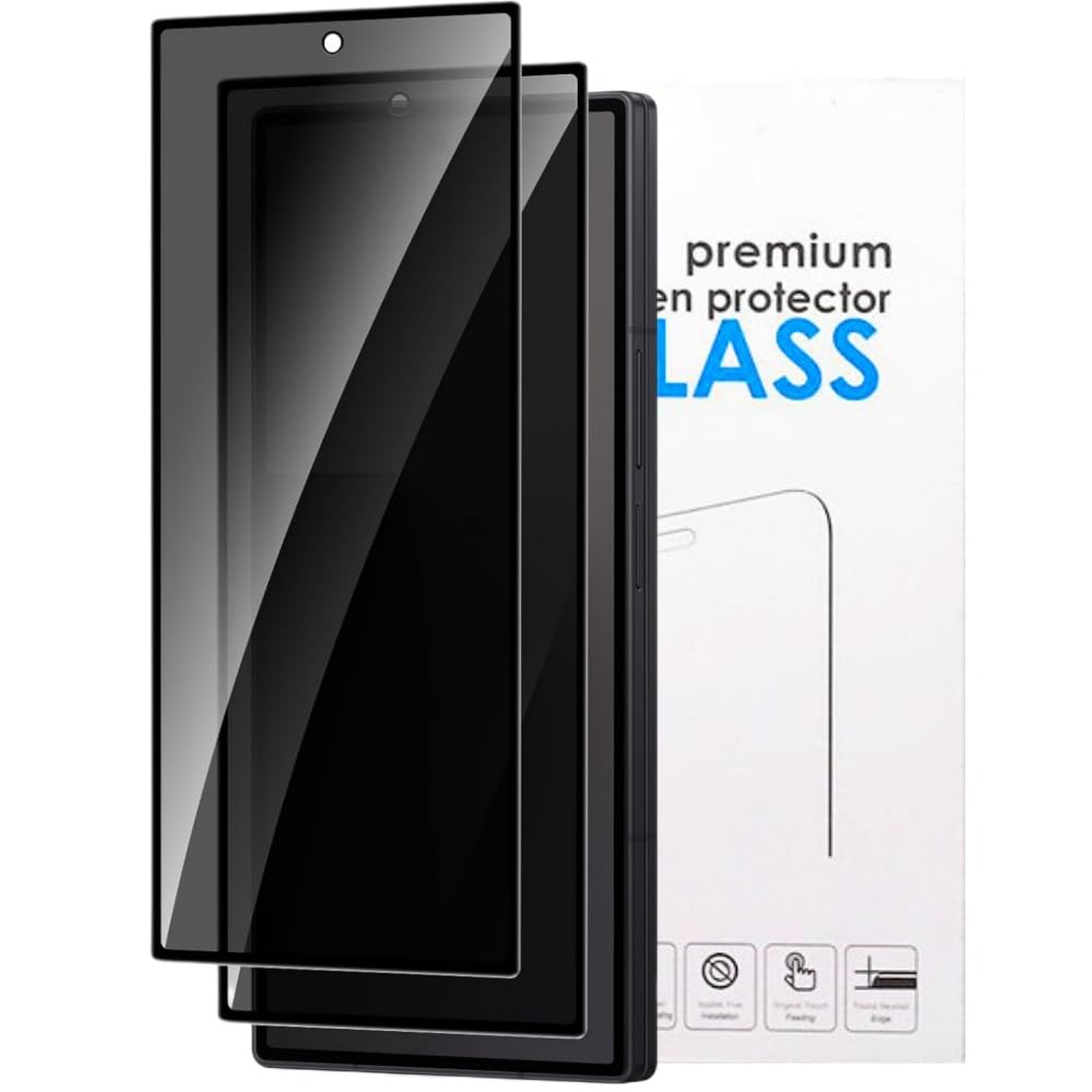 【覗き見防止】 Galaxy Z Fold7 ガラスフィルム 【前面保護·黒縁 2枚】 ギャラクシー ゼット フォールド7 外側画面 プライバシー保護 フィルム 旭硝子素材製 耐衝撃 ギャラクシーZ Fold7 液晶保護フィルム 指紋防止 気泡ゼロ 自動吸着 貼り付け簡単