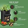 Cavisoo 5-Pack 10 Gallon Potato Grow Bags, Garden Planting Bag with Reinforced Handle, Thickened Nonwoven Fabric Pots for Tomato, Vegetable and Fruits #5