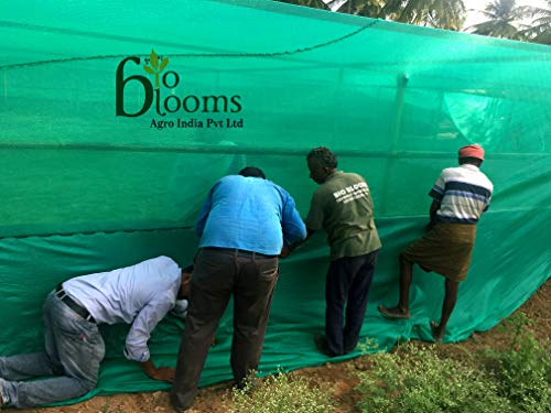 Image of BIO BLOOMS AGRO INDIA PRIVATE LIMITED Gardening SHADENET 90% Shade 3X50 Meters Thin Material Role Green UV Treated Long Life 10 x 164 feet