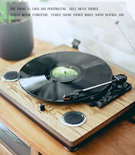 NAMSAR Vinyl Record Player, en Bois Massif phonographe, Vinyle Turntable, Soutien 7/10/12 Pouces Record, Trois Vitesses de Lecture 32/45/78, Support d’entrée Bluetooth - Les Beatles, Paul McCartney, John Lennon, RIngo Starr, George Harrison NAMSAR Vinyl Record Player, en Bois Massif phonographe, Vinyle Turntable, Soutien 7/10/12 Pouces Record, Trois Vitesses de Lecture 32/45/78, Support d'entrée Bluetooth – Image 4