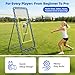JIRTEMOT 7x4 FT Volleyball Rebounder Net – Adjustable Solo Training Equipment for Backyard, Beach & Outdoor, Heavy-Duty 45-Layer Net with 5 Angles, 4 Ground Stakes & Accuracy Target Belt