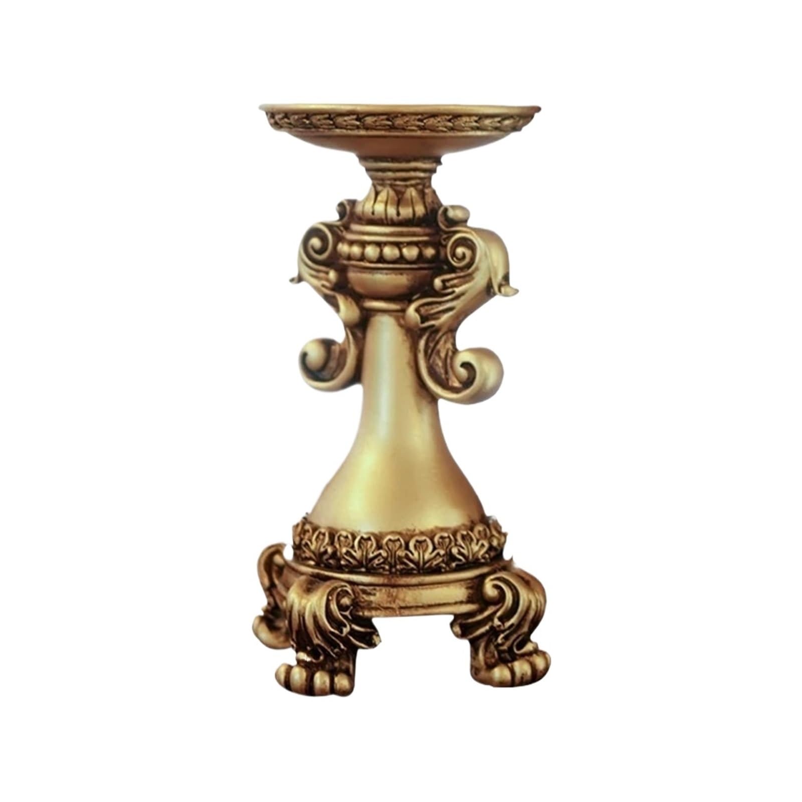 Metal Candle Holder Candle Holder Golden Crafts Candlestick Desktop Ornaments Home Decoration(Color 1)