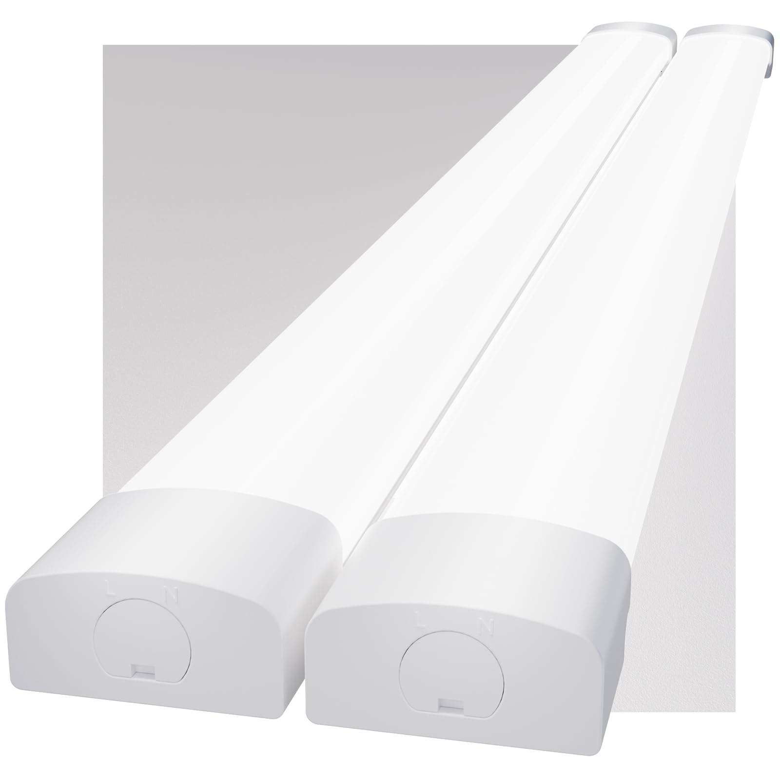 Modlicht Lámpara LED para ambientes húmedos, 120 cm, 5000 K, luz blanca fría, 36 W, 3960 lm, tubo en serie, IP65, resistente al agua, para taller, sótano, baño, oficina, almacén, garaje, 2 unidades