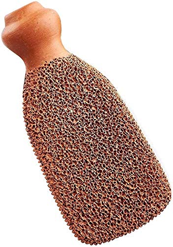 Separate Way Terracotta Natural Pumice Stone for Foot Scrub | Pedicure Stone for Feet Cleaning | Foot Scrubber for Dead Skin | Body Scrub for Smooth Skin | Bathing Stone for Daily Use