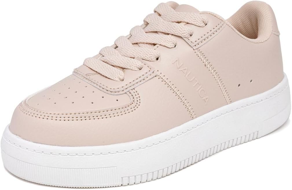 Nautica Girls' Sneakers - Lace-Up Tennis Shoes, Casual & Comfortable for Toddlers,Toddler, Little Kids & Big Kids (Platform/Regular)