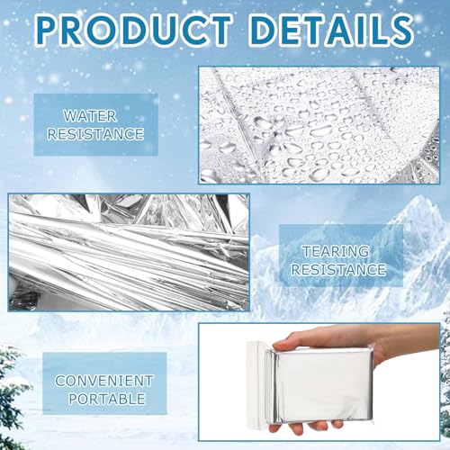 100-Pack-Emergency-Blankets-Bulk-83-x-63-Survival-Thermal-Blankets-Pack-Silver-Foil-Reflective-Safety-Blanket-for-Cold-Outdoor-Camping-Homeless-First-Aid-Space-Emergency-Blanket