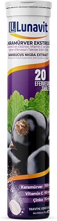 LUNAV T Kara M rver, Vitamin C,  inko i eren 20 Efervesan Tb.