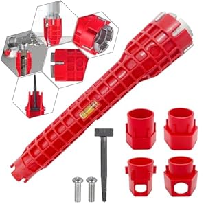 14-in-1 Multi-functional Pipe Wrench, Faucet and Sink Installer, Anti-Slip Pipe Wrench Plumbing Tool for Sink/Bathroom/Kitchen Plumbing Installation and Repairs