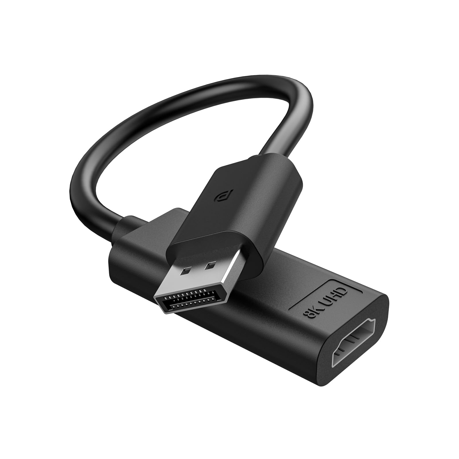 TECHTOBOX Display Port to HDMI 8K Adapter (8K@60Hz,4K@120Hz,2K@144Hz) Uni-Directional DP Source 1.4 to HDMI 2.1 Display Female Adapter for PC,Dell,AMD,NVIDIA