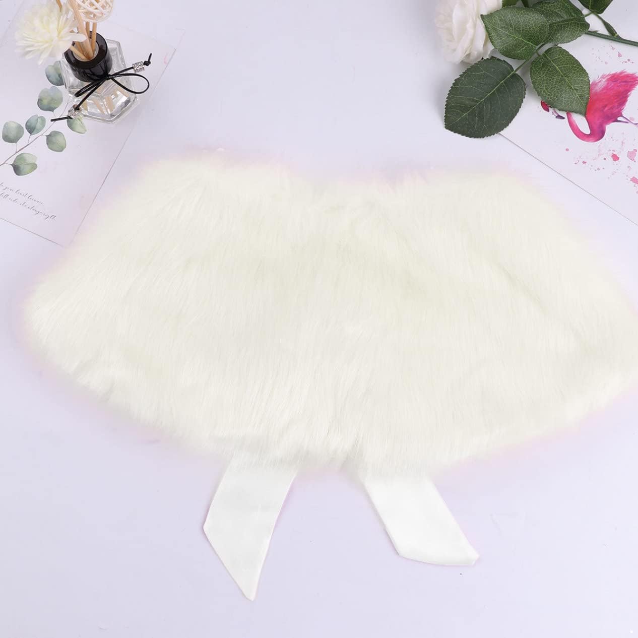 Flower Girls Faux Fur Wraps Shawl Wedding Bridesmaid Princess Cape Winter Warm Bolero Shrug