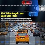 Dash Cam, Dash Camera for Cars 1080P FHD Dashcam DVR Car Camera Dash Cam Front W/ 32GB Card,Night Vision,170°Wide Angle 3”IPS Screen Dash Camera Loop Recording G-Sensor Motion Detection Parking Mode - Image 3