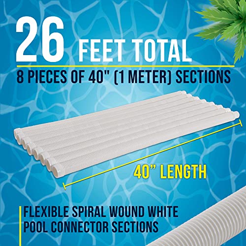 image for U.S. Pool Supply Pool Vacuum Hose, 8 Piece Pool Hose Set - 40