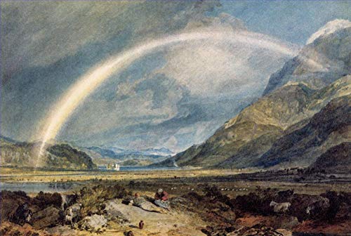 Tableau romantique Turner Écosse poésie et lumière de midi sur toile
