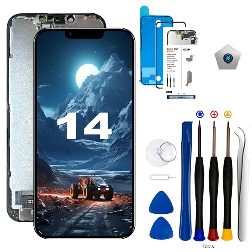 EFAITHLIFE for iPhone 14 LCD Screen Replacement 6.1 inch(Model A2649 A2881 A2882 A2883 A2884) Display digitizer Assembly Touch Screen with Frame Assembly Repair Tool