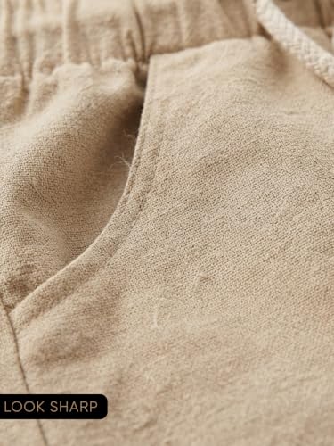 Image of GRECIILOOKS Linen Short For Men| Linen Shorts For Men Stylish |Men's Casual Summer Shorts - Lightweight Drawstring Lounge Short with Pockets, Breathable Relaxed Fit Athletic Sweat Short's