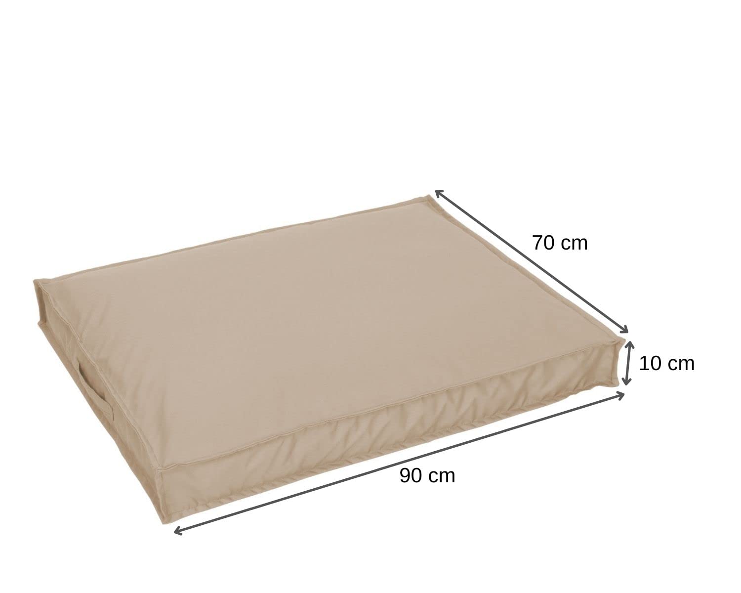 BARRY & LUCY Cama para Perro Impermeable Lavable Cojín para Perro Alfombrilla Extraíble para Perro con Asa De Transporte (M, Beige)