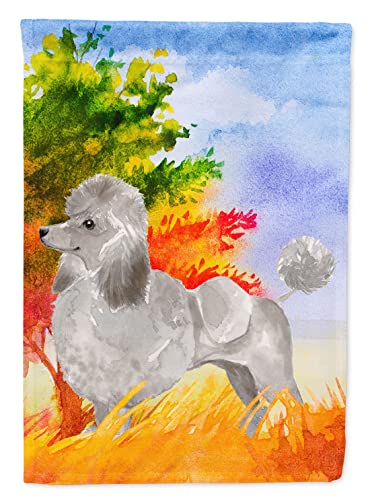 Drapeau de maison caniche d'automne grand format multicolore en toile de canevas - 2