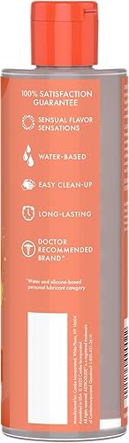Miniatura 6 de Astroglide Lubricante personal con sabor a melocotón (8.5 onzas), lubricante sexual de larga duración para hombres, mujeres y parejas, delicioso