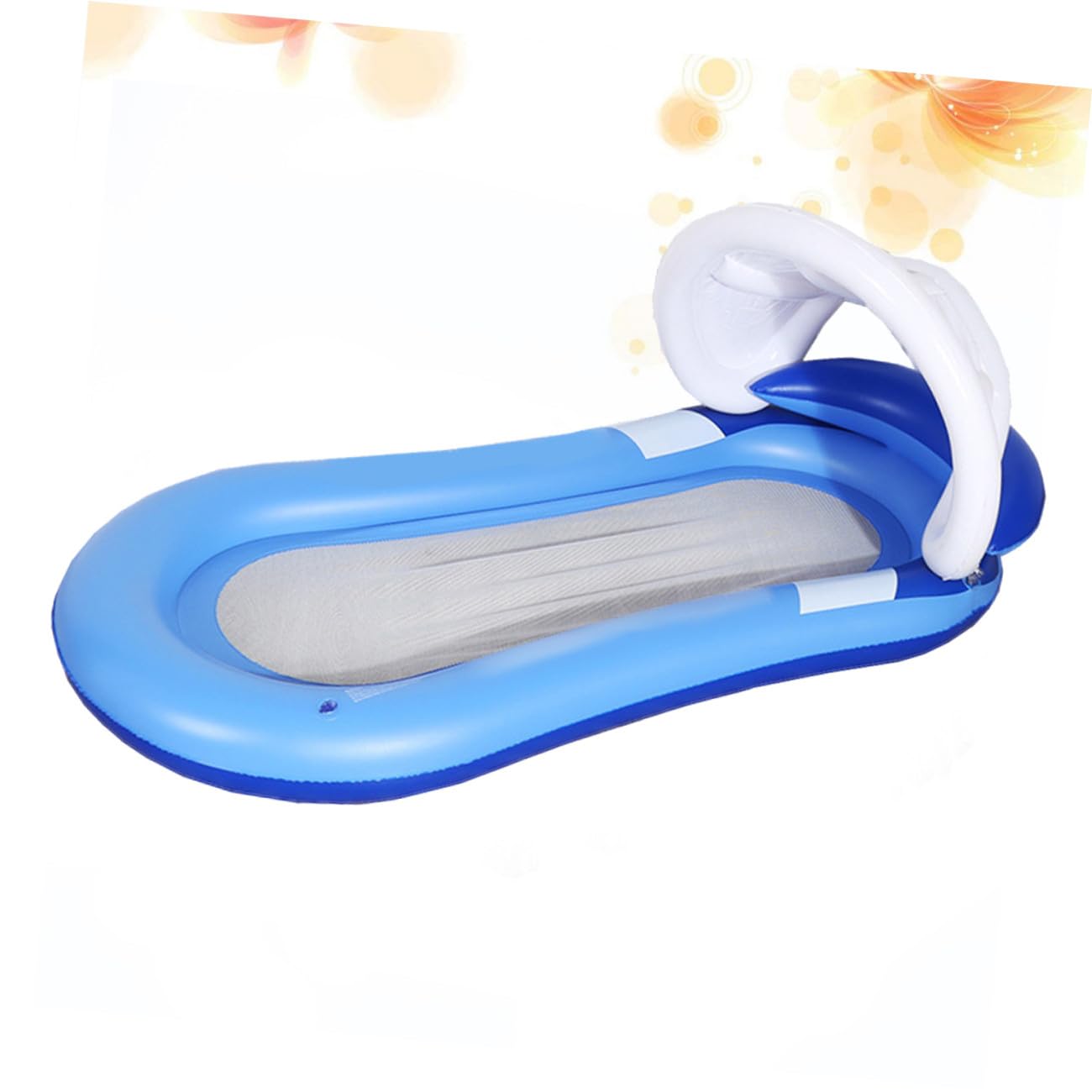 Aufblasbares Schwimmbett mit Sonnendach aus PVC für Erwachsene