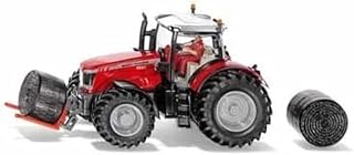 SIKU Massey Ferguson 8680 Tractor with Bale Handler and 2 Bales