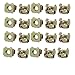 sourcingmap 20pcs écrou à cage M8 acier au carbone captif ton en laiton pour armoire d'étagère de serveur