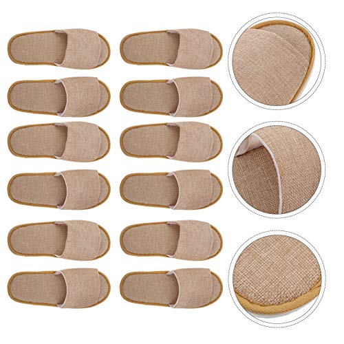 6pairs Disposable Cloth Slippers Portable Nonslip Travel Slippers for Hotels Spas and Home Use Open Toe Design for Comfort for Men and Women2