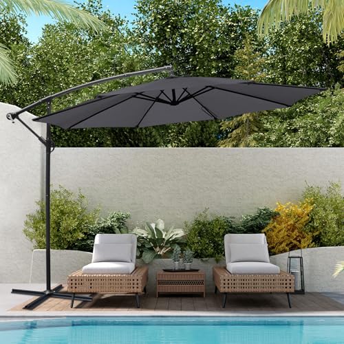 Parasol déporté 3x3m inclinable UPF50+ YU YUSING