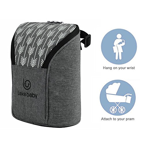 image for Lekebaby Insulated Baby Bottle Tote Bags for Travel Double Baby Bottle
