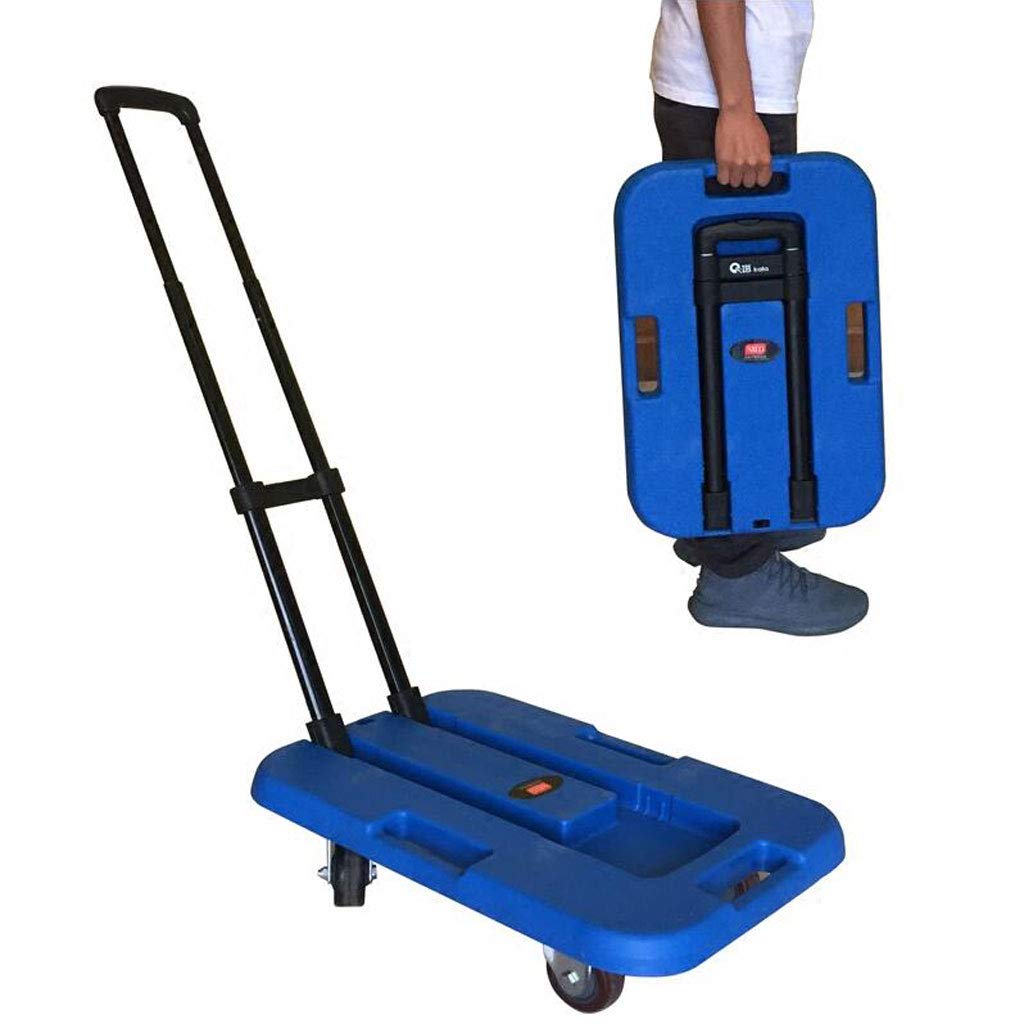 Karren, Plattformwagen, Trolley, Kleiner Karren, Ziehwagen, zusammenklappbar, tragbarer Haushaltswagen, Mini-Auto