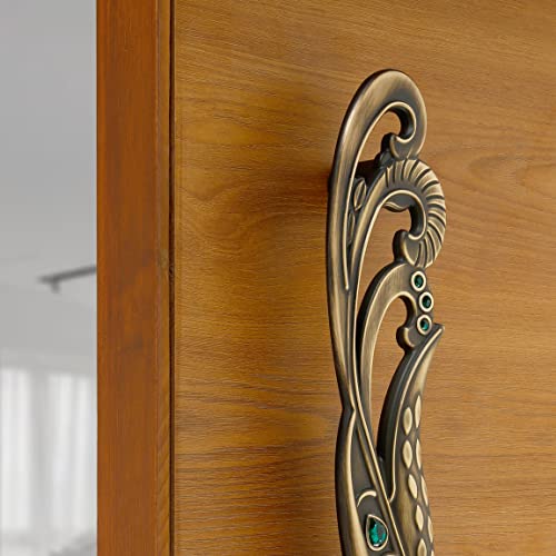 Image of LAPO Mayur 12 Inch Pull Handle Set for Main Door, Wooden & Glass Door, Stylish Antique Finish Pull Handles for Home, Office & Hotels, 3 Years Warranty (Right & Left Side Pair Combo)