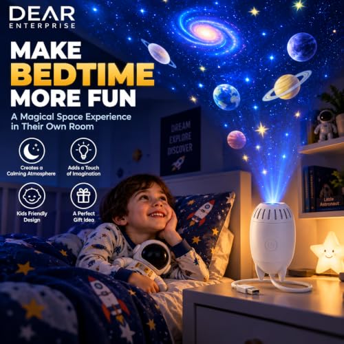 Generic Dear Enterprise Star Projector Lamp for Kids, White - Image 5