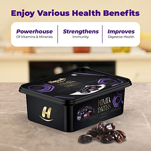 Image of Happilo Premium Soft Kimia (Mazafati Dates) 500g | Khajur, Khajoor | Dry Fruits | Healthy Snacks | Soft Texture | Natural Sweetness (Pack of 3)