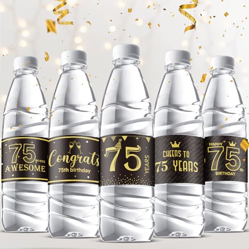 Étiquettes Happy 75th Birthday pour embellir vos tables de fête