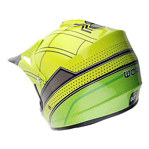 Motocross Mx Bmx Bike Youth Spider Red Helmet (Size: Large) + Goggle + Skeleton Glove (Size: Medium) #TOP4