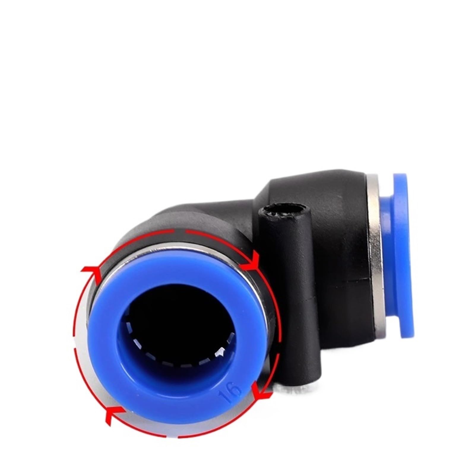 10 piezas de codo de grado PV, conexión rápida neumática de plástico de 4 mm, 6 mm, 8 mm, 10 mm y 12 mm, conexión de manguera de aire, conector rápido de agua a presión.(PV-12,50 PCS)