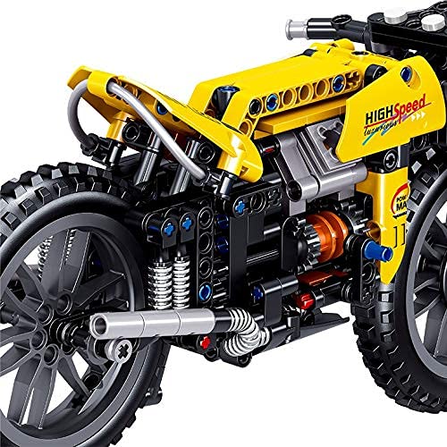 QIXIAOCYB XSUPER 382PCS Techincs Racing Motorrad mit Kettenübertragungsfunktion, präzisen Gangstruktur Gebäudeteil für… – Bild 7