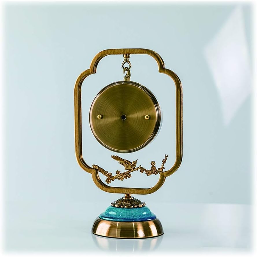 Simple Style Living Room Table Clock/Porch Bedroom Desk Clock/Green Ceramic Table Clock 16.1 Inch Creative Mantel Clock Table Clock