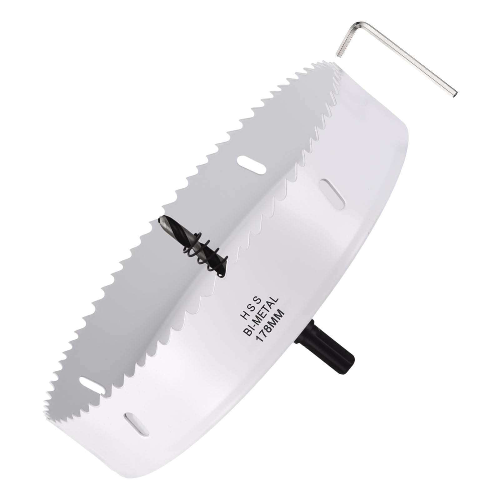 METALLIXITY Bi-Metal Hole Saw 7", M42 HSS Circular Head 178mm Hole Cutter with Center Drill Bit