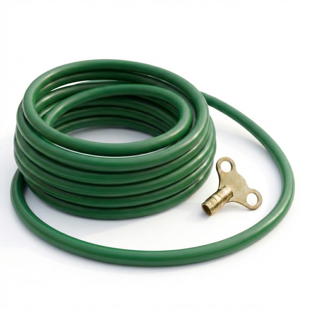 Drain Down Hose Kit with Bleed Key for Radiator Heating System Repair Maintenance Servicing 12mm (1/2") Bore 8 Metre